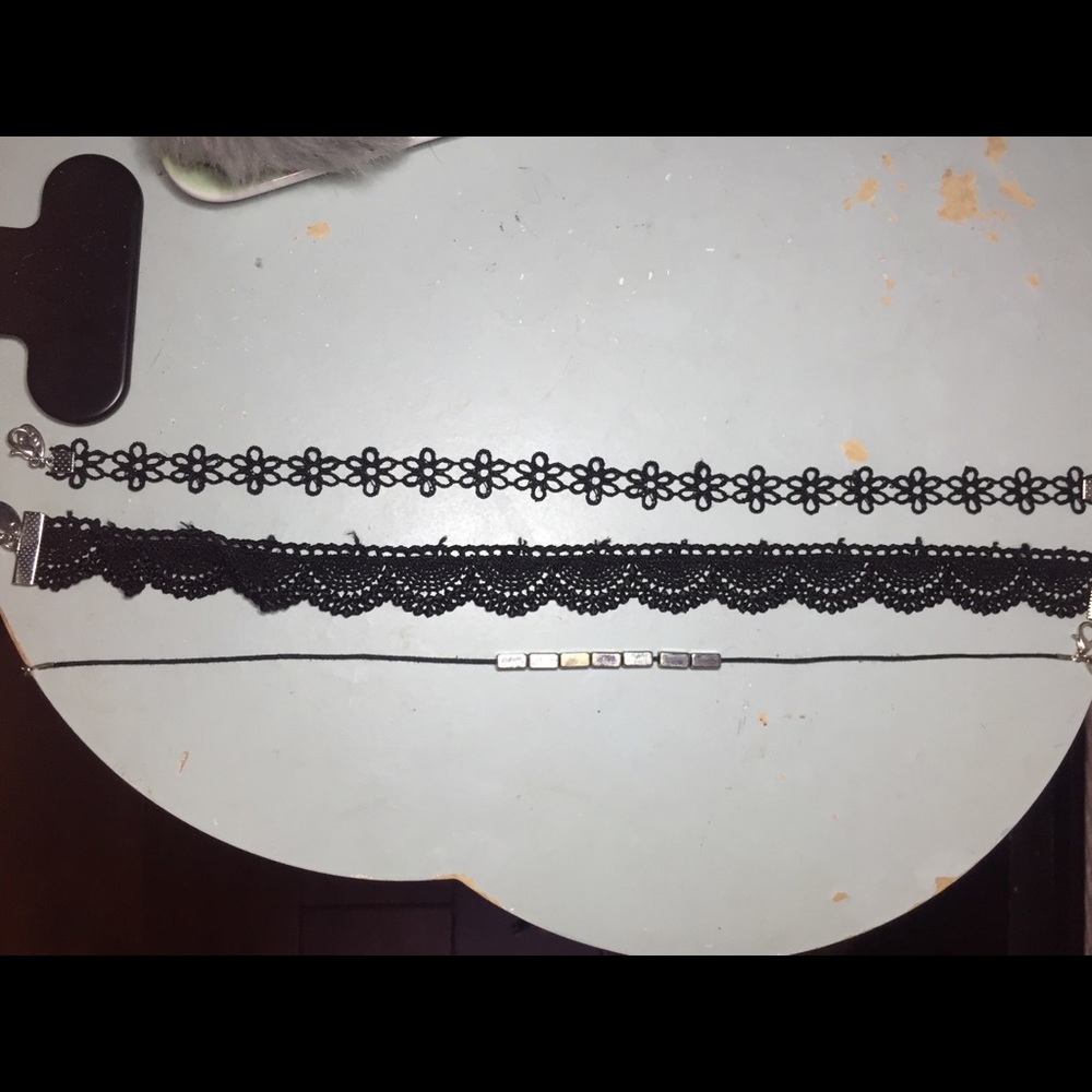 3 pc goth/emo choker set